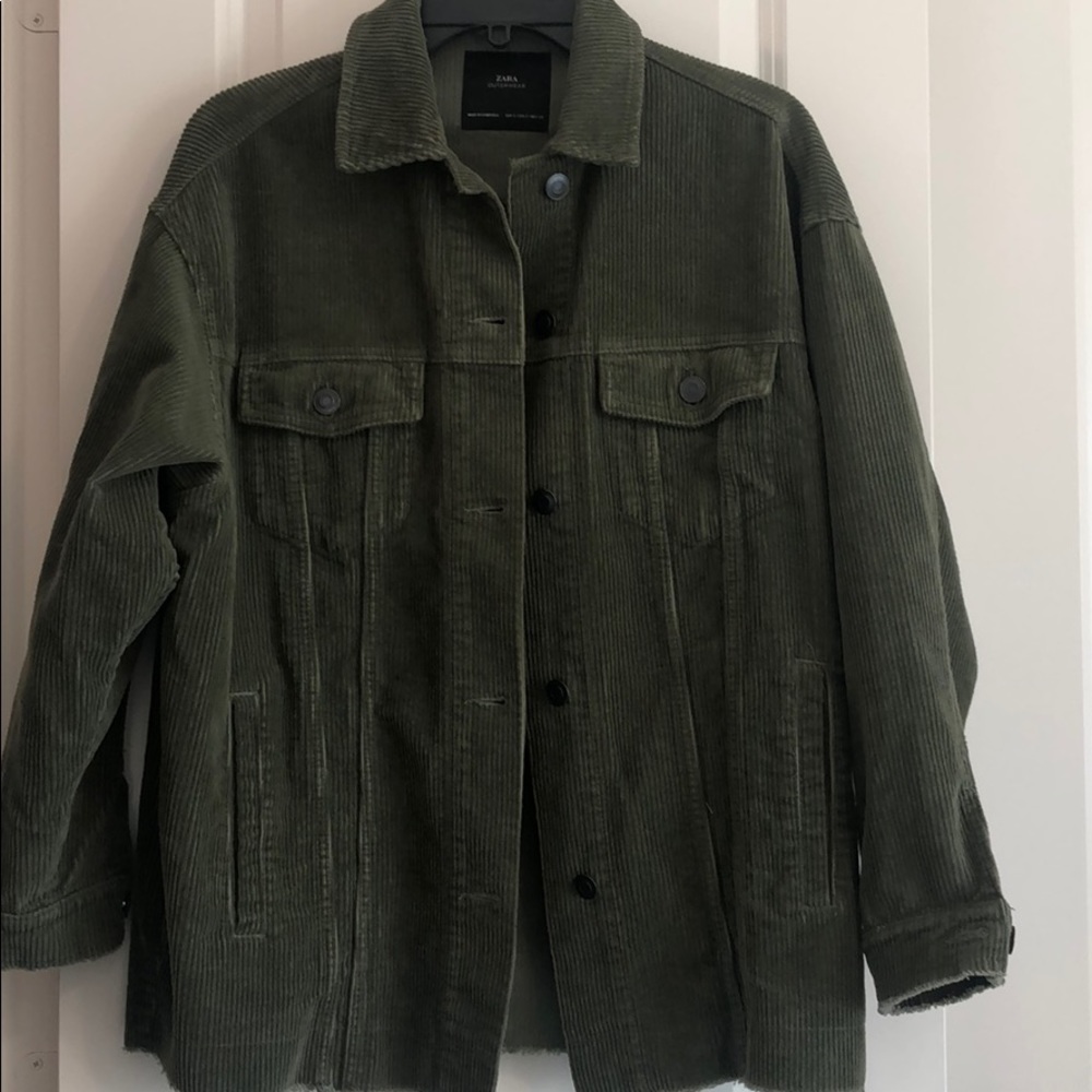 Dark green denim jacket
